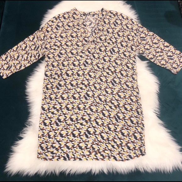 Zara Gometric Tunic V-neck dress Grey Size Small - Picture 4 of 14